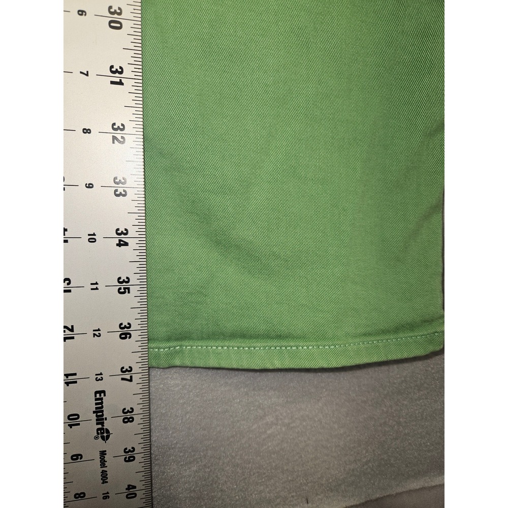 Loft The Kick Crop Green High Rise Flared Jeans Size 31 12 Made and Loved - Picture 5 of 12